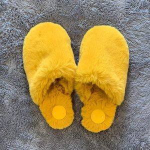 Anthropologie Mustard Slippers